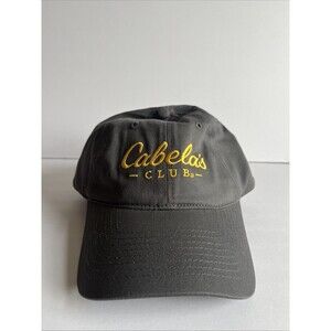 Cabela's Club Cap Hat Dark Gray Embroidered Adjustable Hunting Fishing Camping